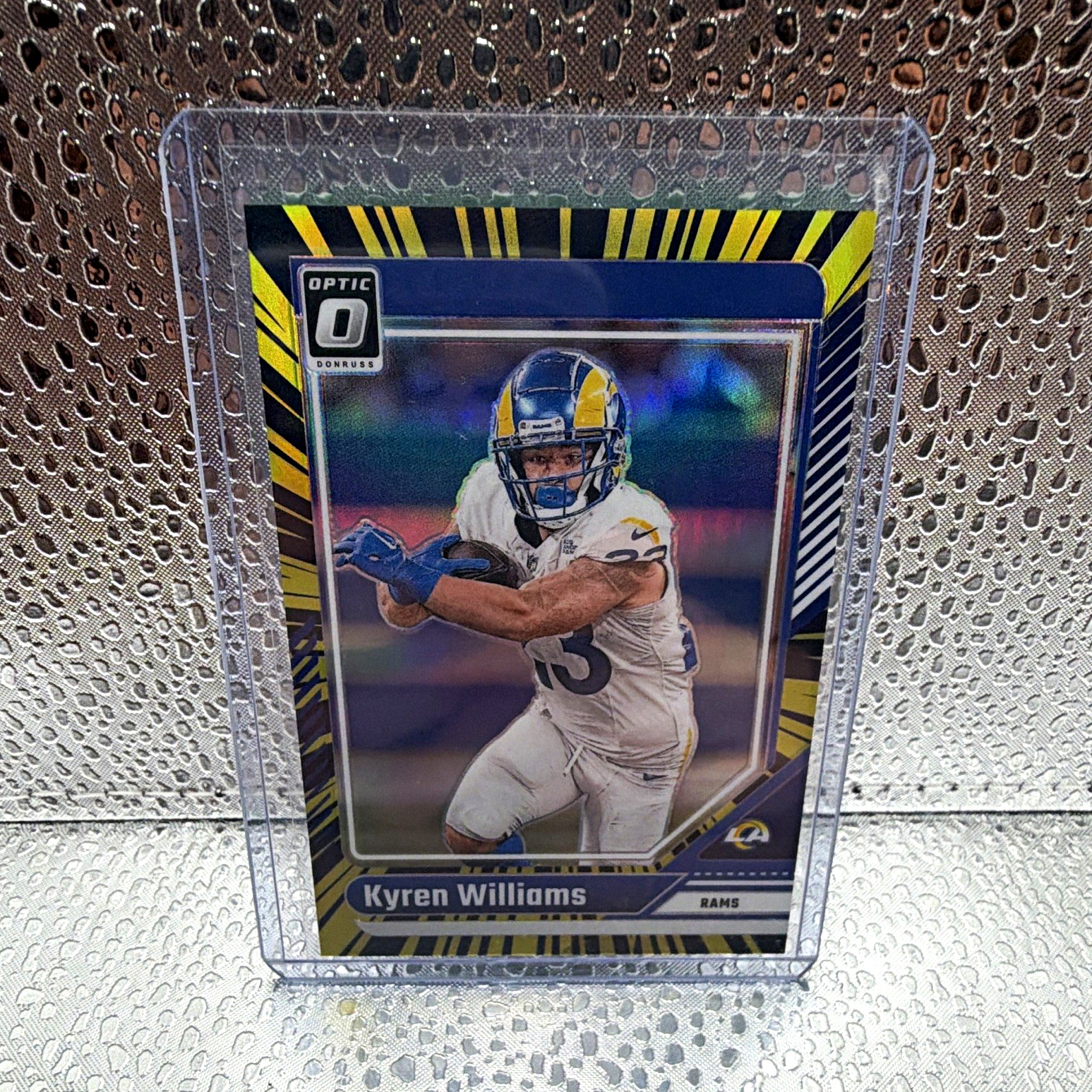 Panini 2024 Donruss Optic Kyren Williams #114 Electricity Prizm /75 Rams