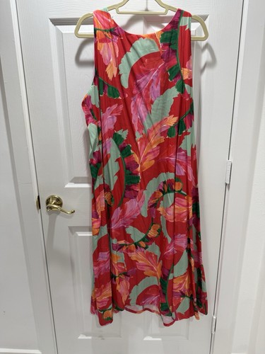 Chico’s Midikleid leuchtende Blumenfarben mit Futter ärmellos Gr. 4 (US XXL) - Bild 1 von 8