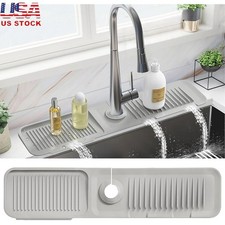 Silicone Faucet Splash Guard Mat Drainage Organizer Kitchen Sink Accessories New