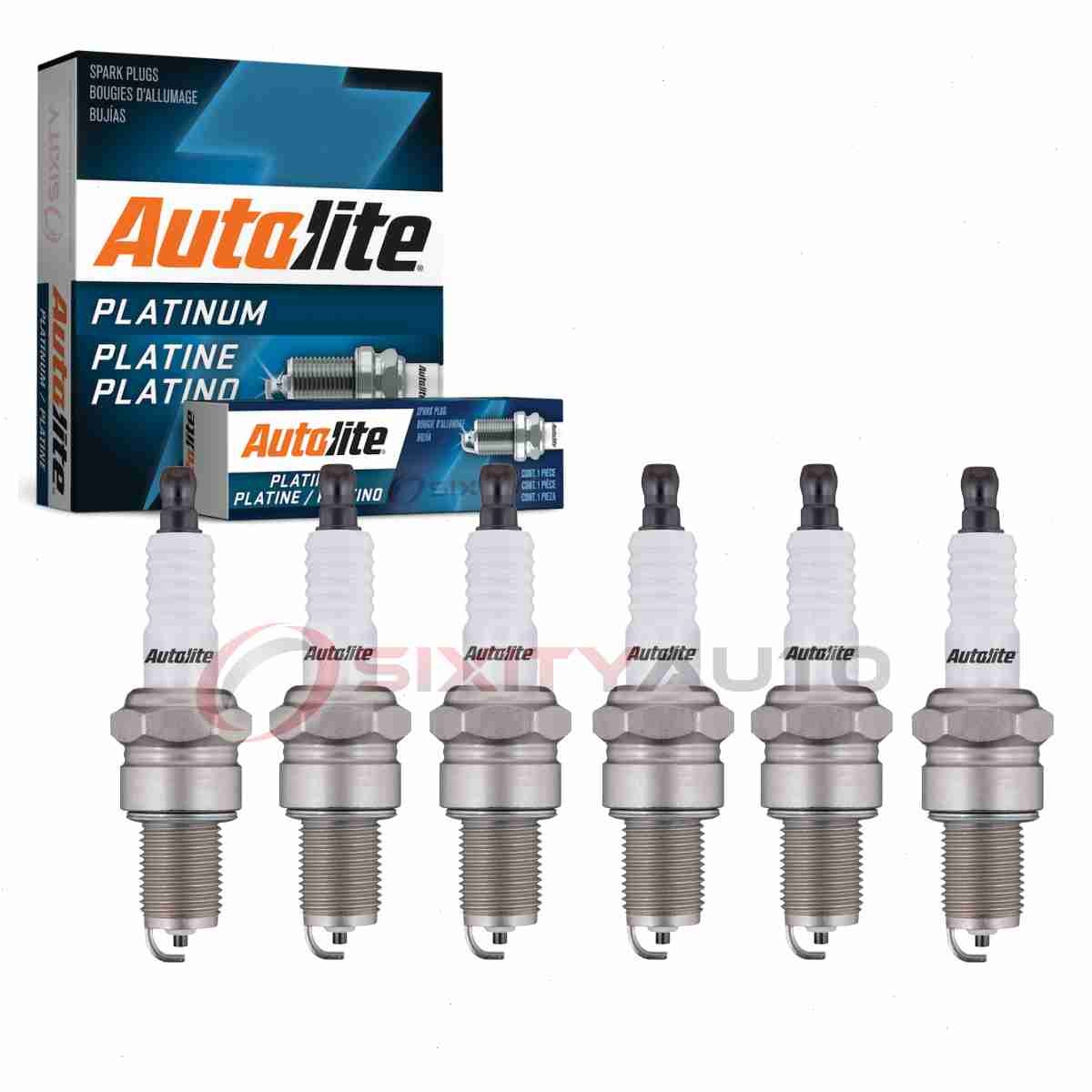 6 pc Autolite Platinum Spark Plugs for 1964-1968 American Motors American ck
