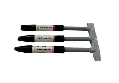 3 x Dental IVOCLAR TE ECONOM PLUS LC Hybrid Restorative Composite A1 A2 A3