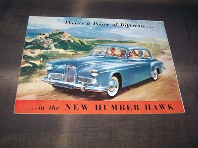 TOPRARITÄT Herrlicher Prestige Prospekt Humber Hawk von 1954 !!!