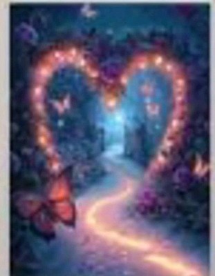5D/ Diamond Painting Bild/ 20x25 cm/  Hobby/ Herz-Gang/ Puzzle (NF092)