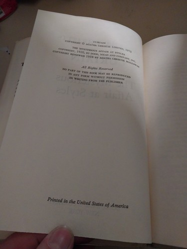 curtain & the mysterious affair at styles by agatha christie (hardcover book) - Picture 3 of 3