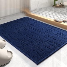 AMOAMI-Bath Mat-Absorbent Quick Dry Bathroom 20''x32'' Rectangular , Navy
