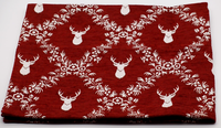 Tischdecke 85 X 85 Cm Gewebtes Muster Hirsch Weinrot Hossner Heimtex