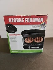 George Foreman 2-Serving Classic Plate Grill Panini Press Black GR10B NIB GR10B