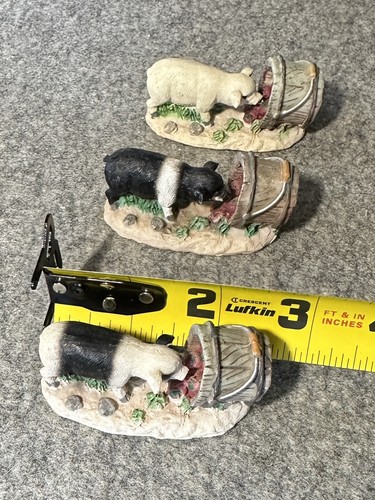 Lot of 3 Resin Pig Piglet Decorative Figurines Youngs Unmarked - Picture 6 of 6
