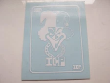 🎭 ICP Insane Clown Posse White Jester Card Rub-On Sticker ~ 2000s ~ Rare HTF 🎩