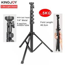 KINGJOY 1.55m Light Stand Tripod for Photo Studio Fresnel Tungsten Light Tripods