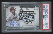 PAUL GOLDSCHMIDT 2017 TOPPS AUTOGRAPH HANK AARON AWARD PIN LOGO #ED 08/10   MVP
