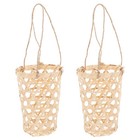 2PCS Mini Woven Basket Candy Basket Mini Woven Baskets Bamboo Basket with Handle