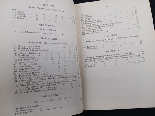 WW1 British Army "MANUAL OF FIELD ENGINEERING" (NAMED TO "SAPPER ALLISON", R.E.) - Picture 17 of 23