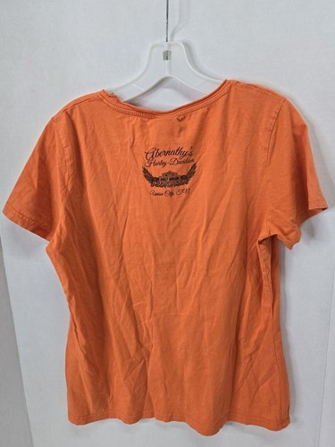 Bravado Harley Davidson Cycles Milwaukee, WI Orange Women's T Shirt Size 2XL - Picture 6 of 8