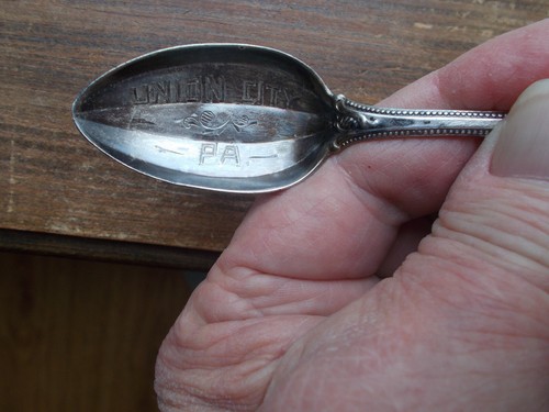 Union City, PA. Sterling Souvenir Spoon, 1895 - Picture 4 of 9
