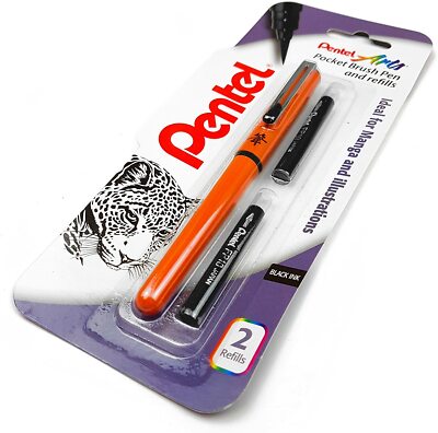 Pentel Recharge Encre Orange Pour Pinceau Aquash – Aquarellable Et Mélangeable – 18 Couleurs Disponibles