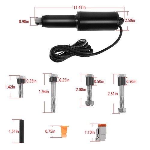 15057-001 Heavy-Duty Actuator Trim Tab, 2-1/4" Stroke 12V, For Lenco 101XD-4 - Picture 8 of 10