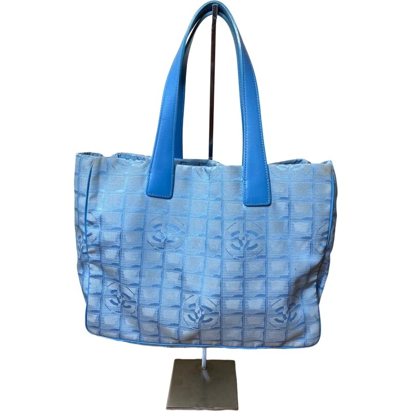 CHANEL Blue Travel Ligne Tote 2002