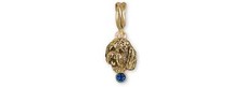 Goldendoodle Pandora Charm Slide 14k Yellow Gold Handmade Goldendoodle Jewelry T