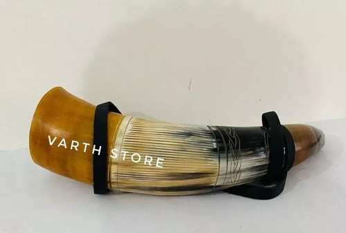 Corno da guerra vichingo - tromba da battaglia 16" originale corno di bue - premium incisa a mano - Foto 4 di 10