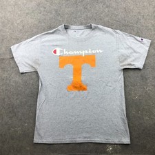 Tennessee Volunteers Shirt Mens Medium Gray Orange Short Sleeve NCAA Spell Out *