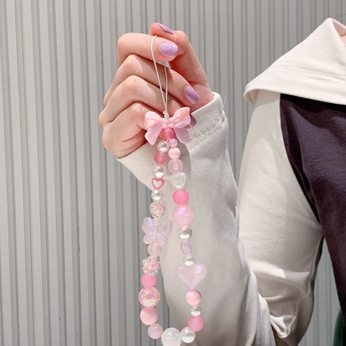 Love Beaded Phone Charm Summer Style Key Chain Phone Charm Key Chain - Photo 3 sur 11