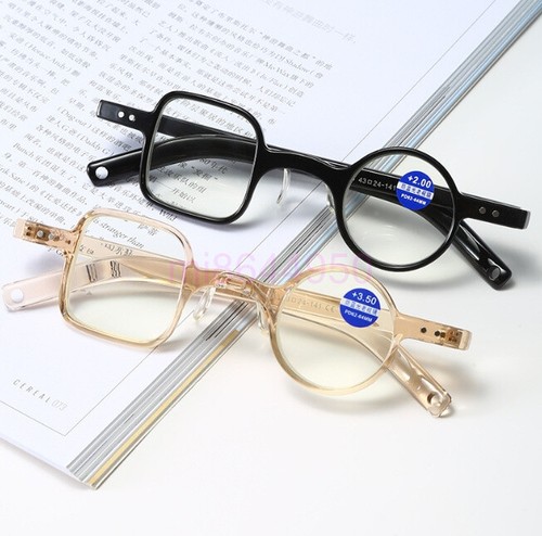 Unisex Vintage One Square One Round Glasses Frame Unique Eyewear Eyeglasses NEW - Picture 2 of 14