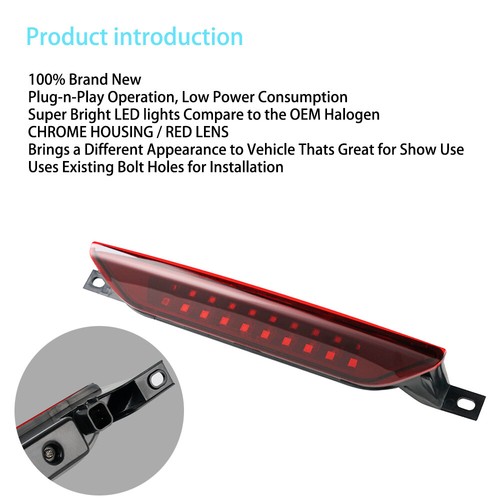 LED Third 3rd Tail Center Brake Light Kit Bright For Dodge fit Durango 2011-2017 - Picture 3 of 11