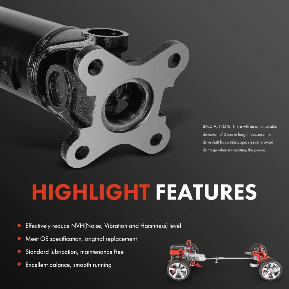 Conjunto de eje de transmisión trasero para Ford Ranger 98-03 Mazda tracción trasera transmisión manual Foto 4 de 4