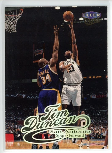 1998-99 Fleer Ultra #55 TIM DUNCAN W/ Shaquille O'Neal