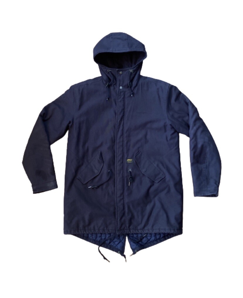 Carhartt Wip Clash Parka Jacket Blue Men’s XL Winter Jacket Hooded M-51 Fishtail