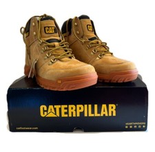 Men Caterpillar Outline Soft Toe Work Boot P74086 Honey 100 Authentic Brand New