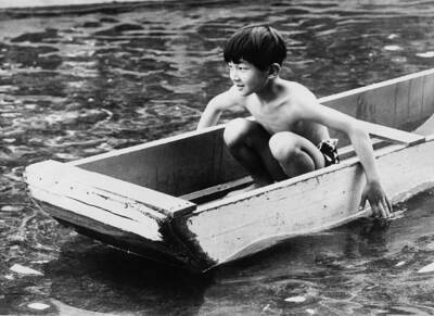 Prince Hiro, aka Prince Naruhito of Japan, at playground in Yokohama 1968 PHOTO