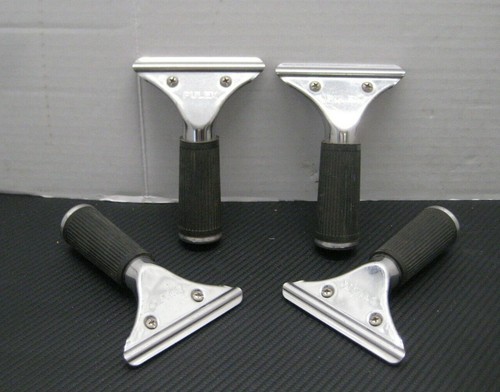 Pulex Squeegee Handle Stainless Steel with Rubber Grip Lot of 4