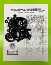 Chicago Gaming Medieval Madness Remake Pinball Machine SILICONE Rubber Ring Kit