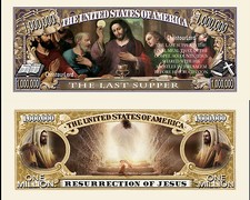OUR LAST SUPPER JESUS DOLLAR BILL (2 Bills)