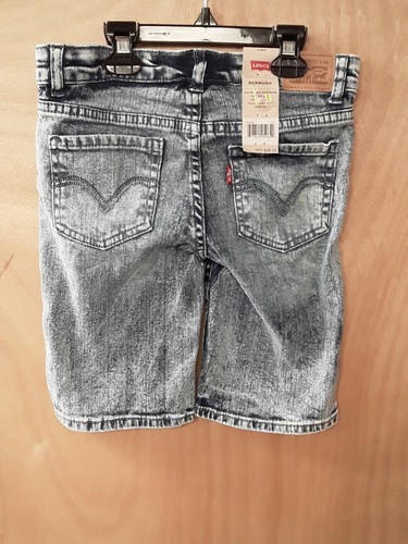 NWT GIRLS LEVIS SOFT STRETCHY BERMUDA SHORTS SIZE 8 REGULAR MSRP $38 ADJUSTABLE - Picture 4 of 7