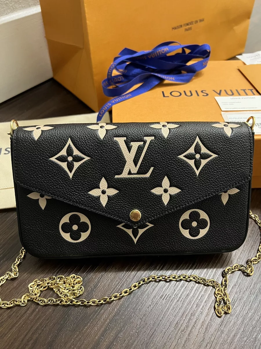 LOUIS VUITTON Felicie Pochette Monogram Empreinte Crossbody Bag Bicolo