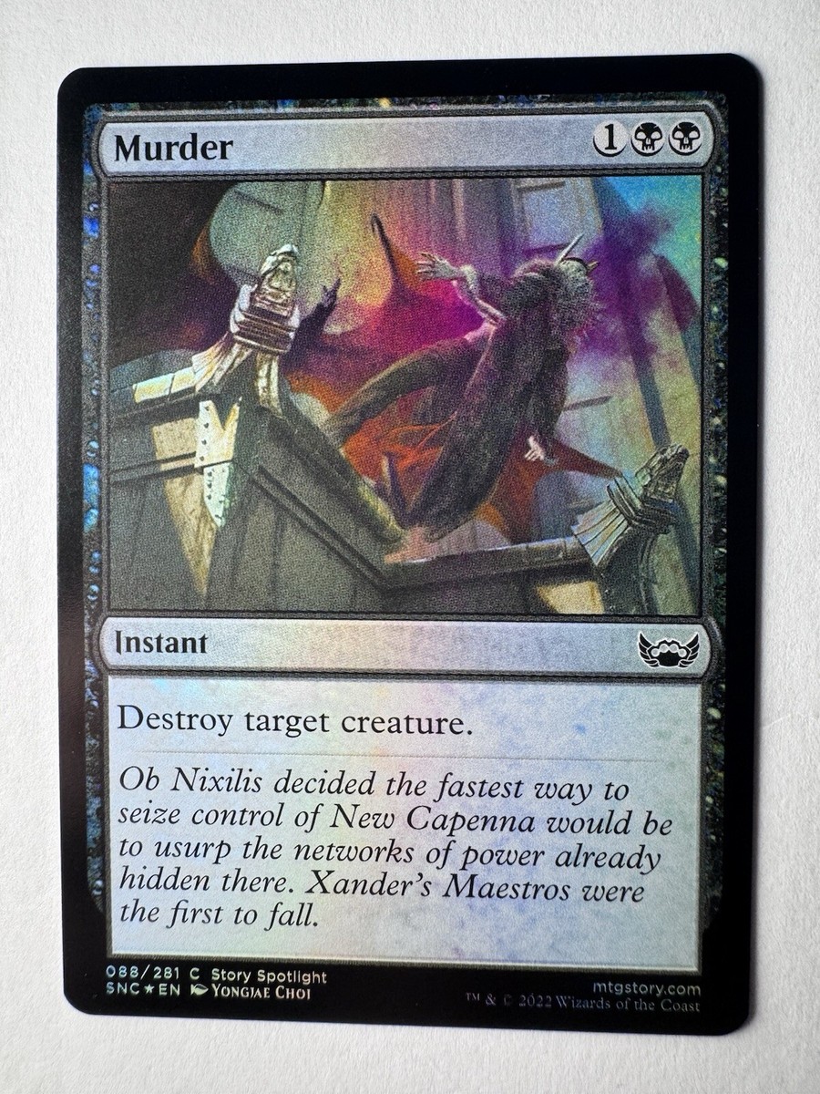 MTG Magic: The Gathering FOIL Murder SNC Streets of New