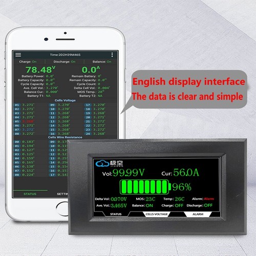 JK SMART BMS Lifepo4 Li-Ion LTO Battery 1A 4-8S 200A Active Balance+Heat Cable - Picture 22 of 23