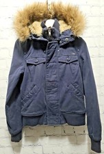 Tna Aritzia Faux Fur Lined Hooded Full Zip Jacket Coat Size Small S Sm B11