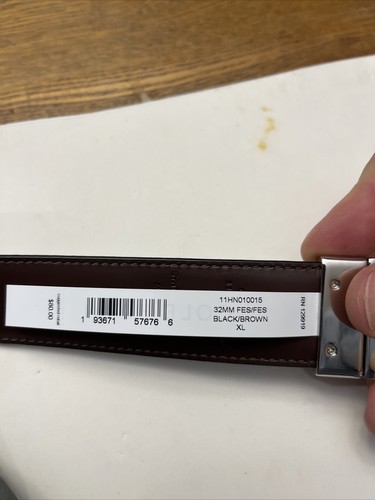 NWT Cole Haan Mens Reversible Leather Belt Black/Brown Size 42-44 - $80 -NEW!!! - Picture 3 of 4