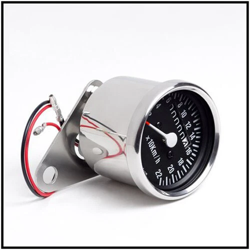 Mini Tacho Chrom passend für US und Japan Motorrad - Bild 2 von 2