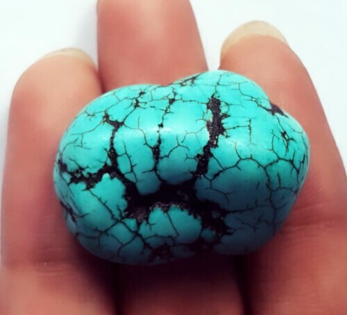 Piedra preciosa suelta turquesa natural áspera 62,20+ quilates certificada con regalo gratis - Imagen 5 de 6