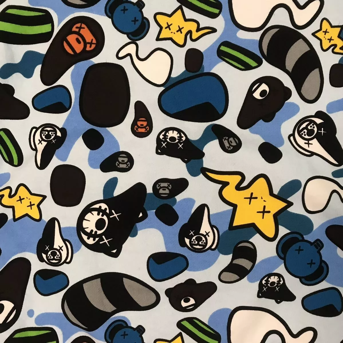 BAPE × KAWS animal kingdom full zip hoodie Blue A Bathing Ape Size