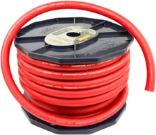 20ft. 1/0 Gauge RED OFC Wire Strands Copper Marine Grade Cable High Quality