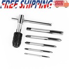 New 6pcs TAP WRENCH & CHUCK SET TOOL T-HANDLE METRIC M3 M4 M5 M6 M8 and die UK