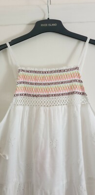 sachin and babi light blue dress White Embroidered Knit Maxi Beach Dress