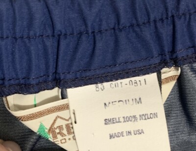 Vtg REI Gore-Tex Ski Pants Men's Medium Navy Blue Snap Waist Nylon