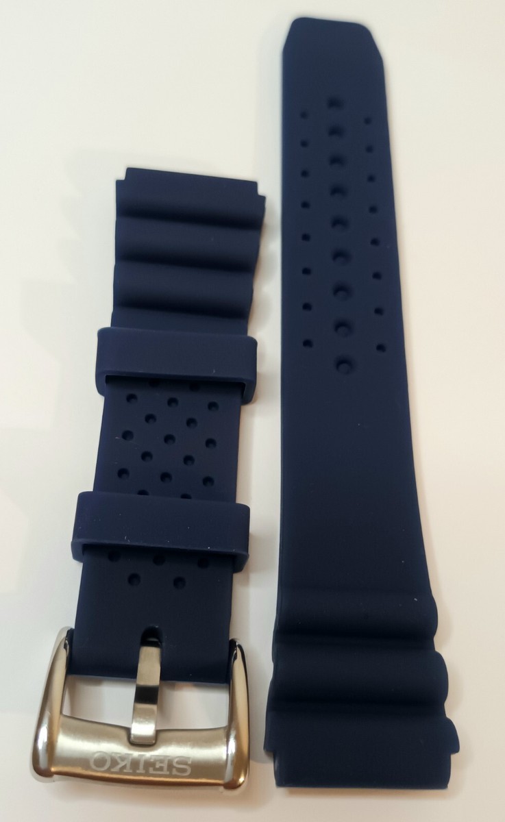 Bracelet Bleu Caoutchouc Seiko SKX007 Prospex 5 Sports - 22 Mm - Plongée - Neuf Avec étiquettes